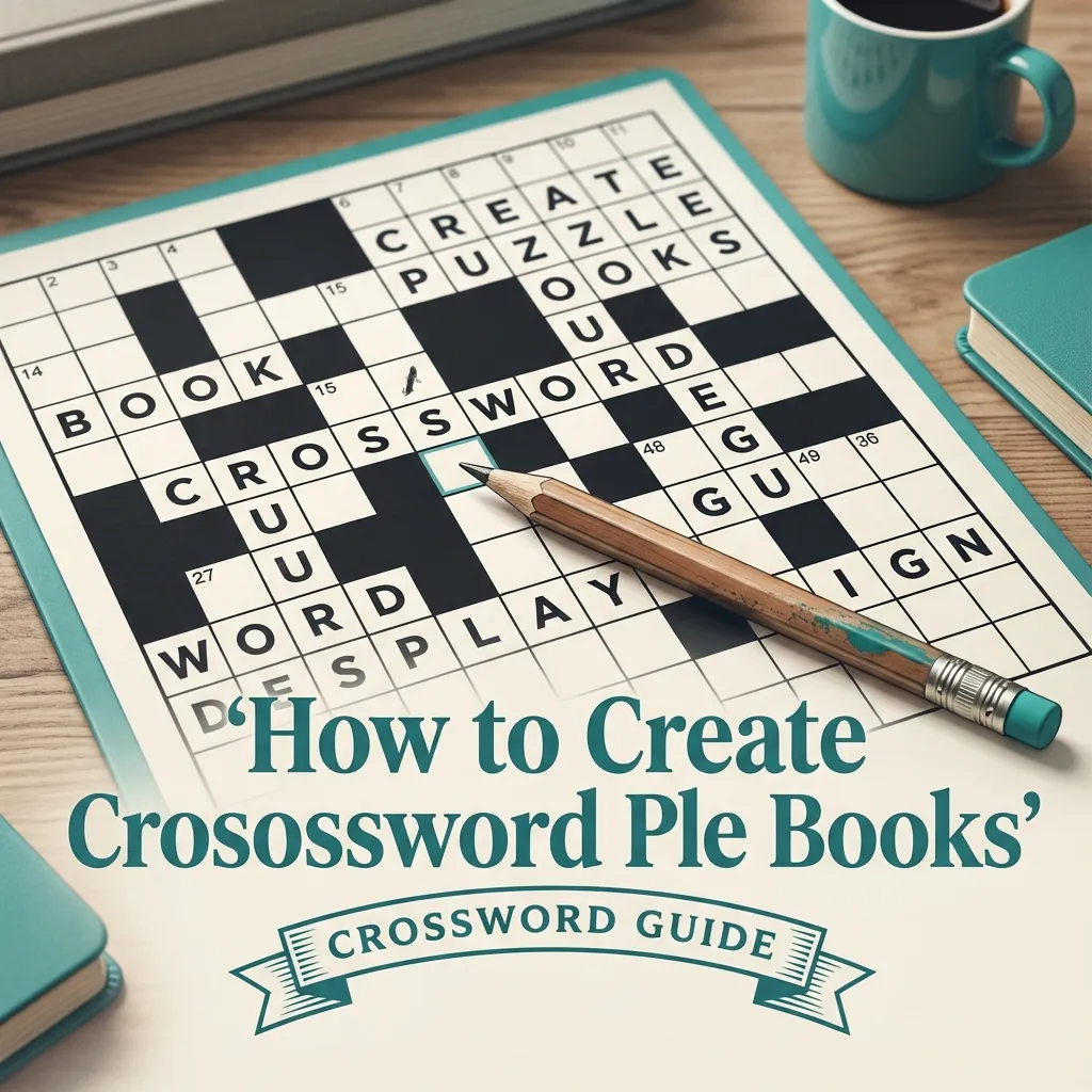 Crossword puzzle book creation guide for Amazon KDP showing clue writing and grid design strategies