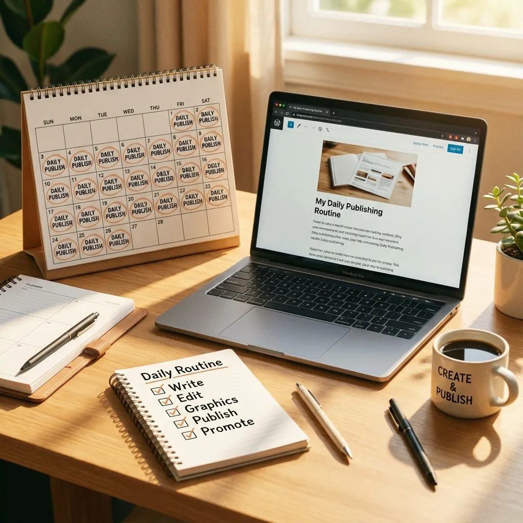 Daily KDP publishing routine and productivity system for Amazon self-publishing authors