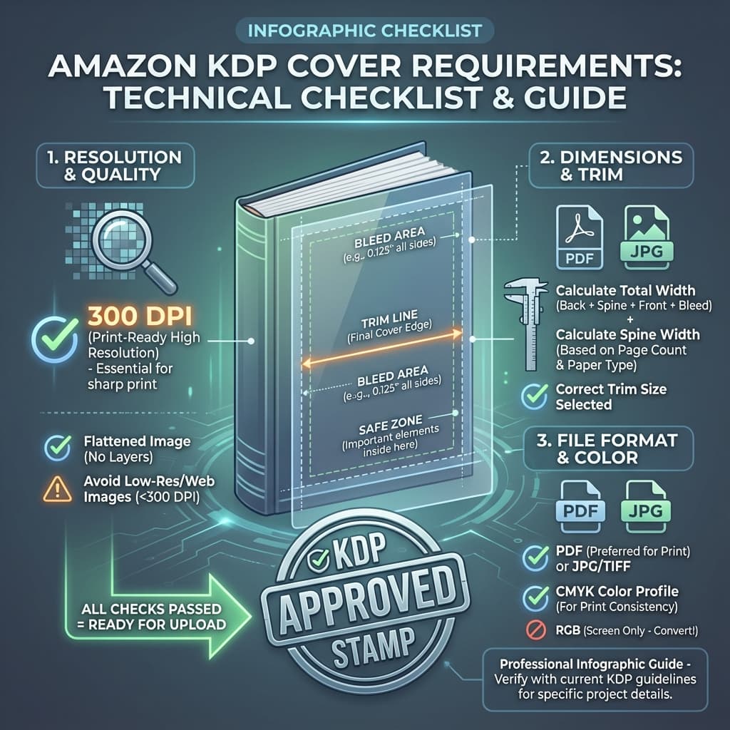 Amazon KDP Cover Requirements Checklist (2025 Updated)