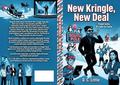 AI-generated full wrap book cover example for Amazon KDP showing front, spine, and back design