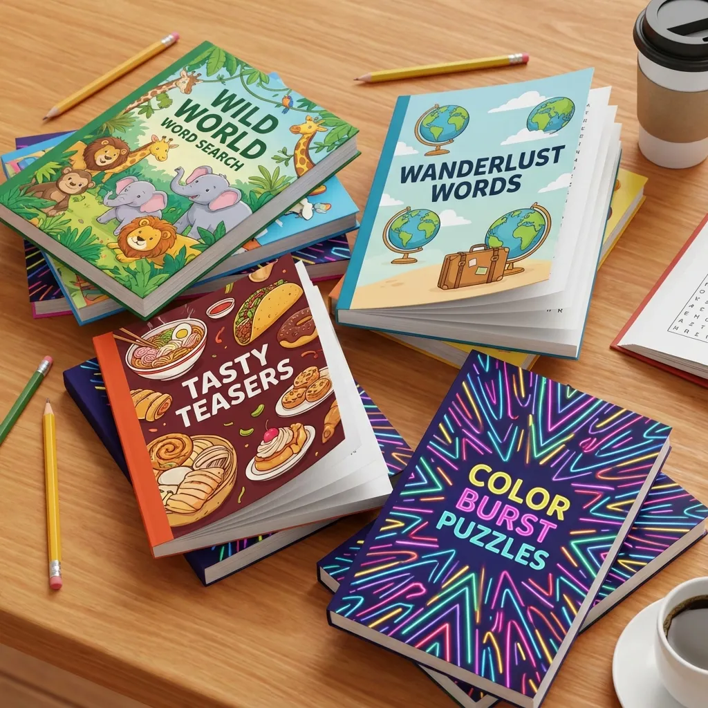 Best word search puzzle themes and niches for profitable Amazon KDP puzzle book publishing