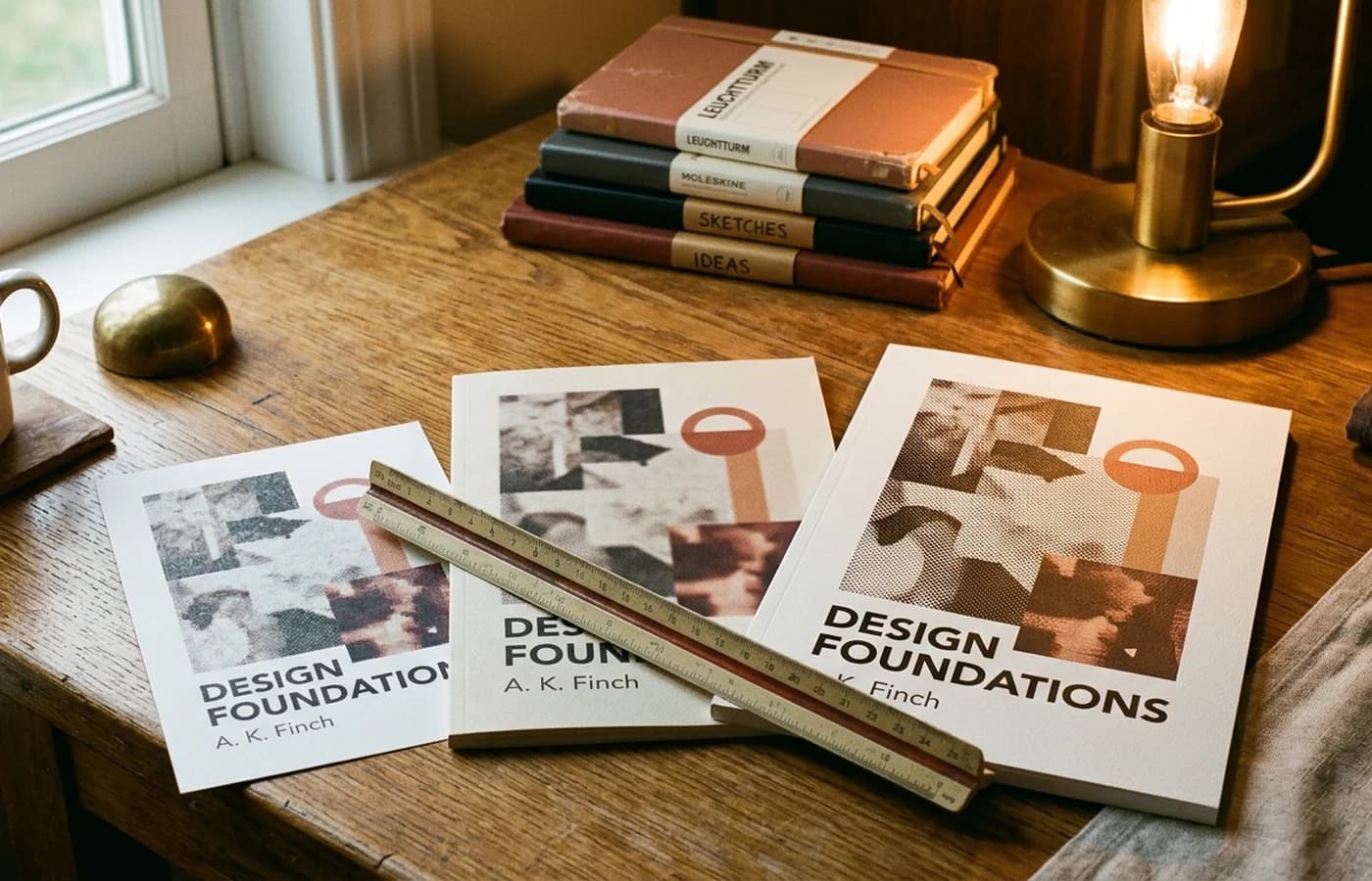 Three printed book cover proofs arranged from low to high resolution showing the progression of print sharpness